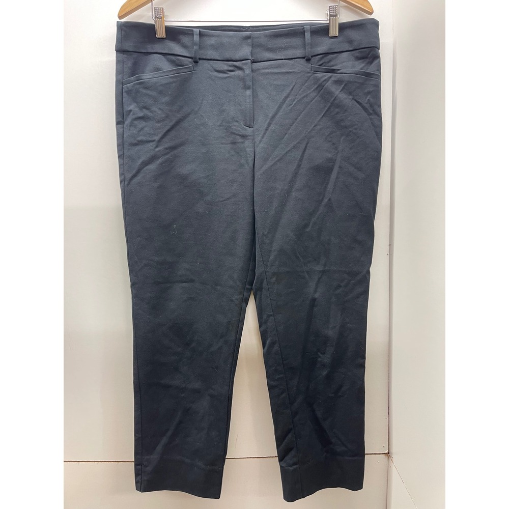 LOFT Marisa Fit Straight Leg Black Dress Pants Trousers Womens Size 12